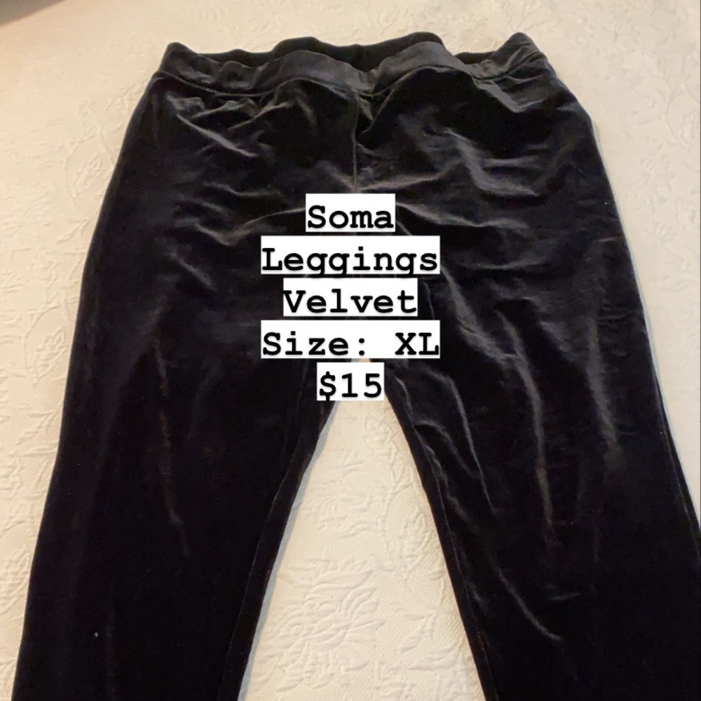 Black velvet leggings from soma.